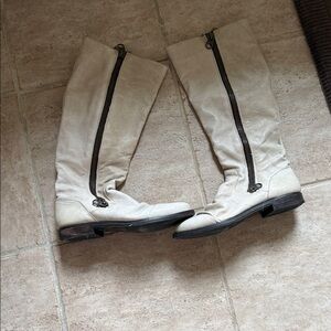 Steve Madden Cream Over the Knee Boots